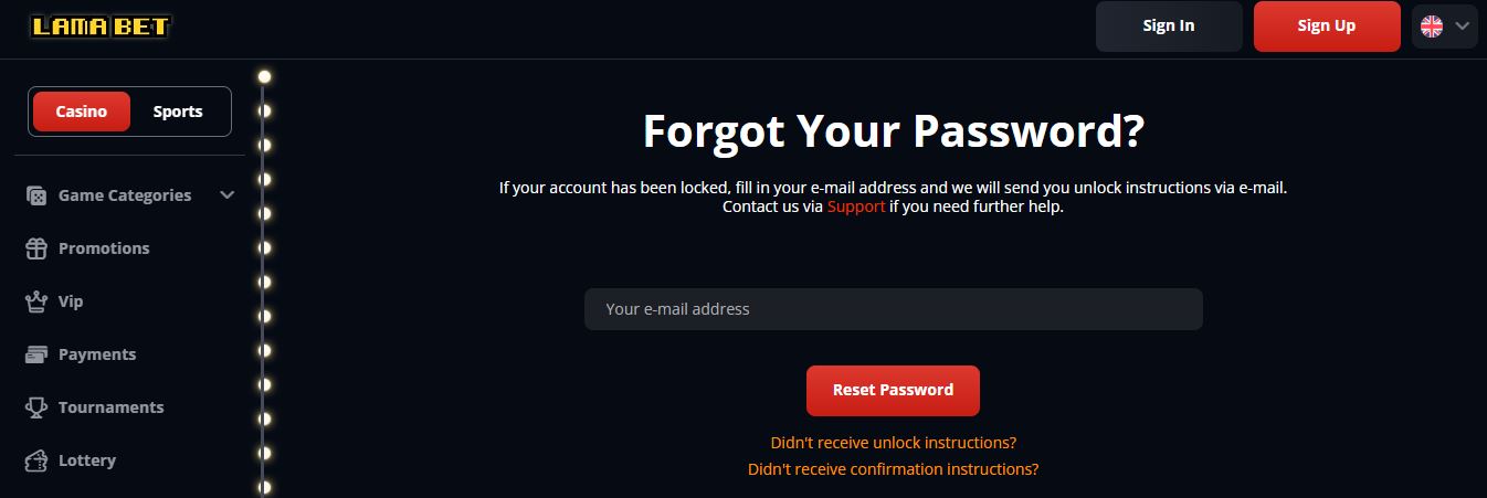 Reset your password and regain access to your account